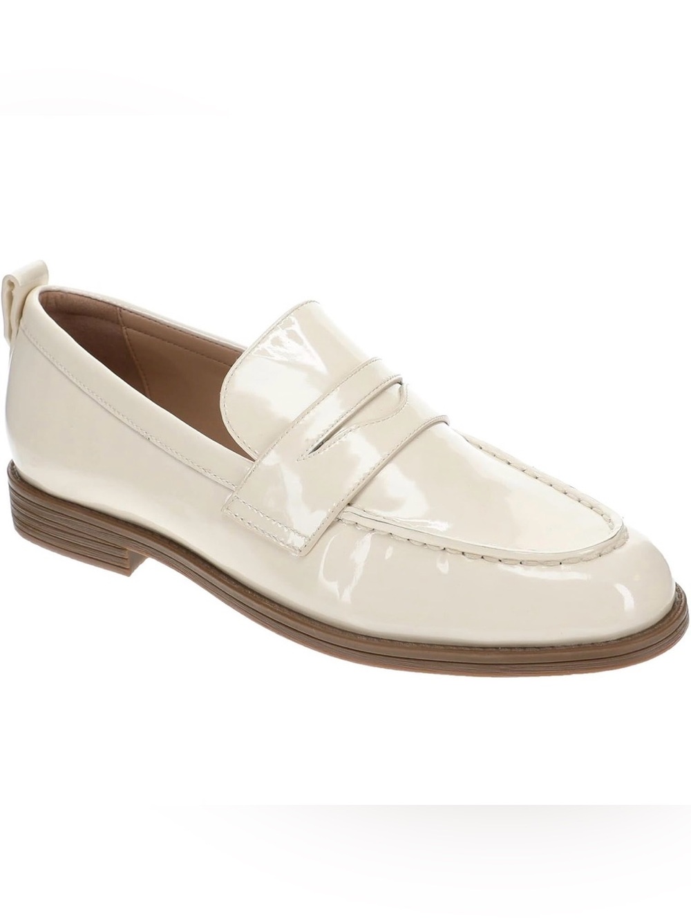 NEW Cole Haan Stassi Penny Loafers Ivory Patent Leather Classic Women Size 8
